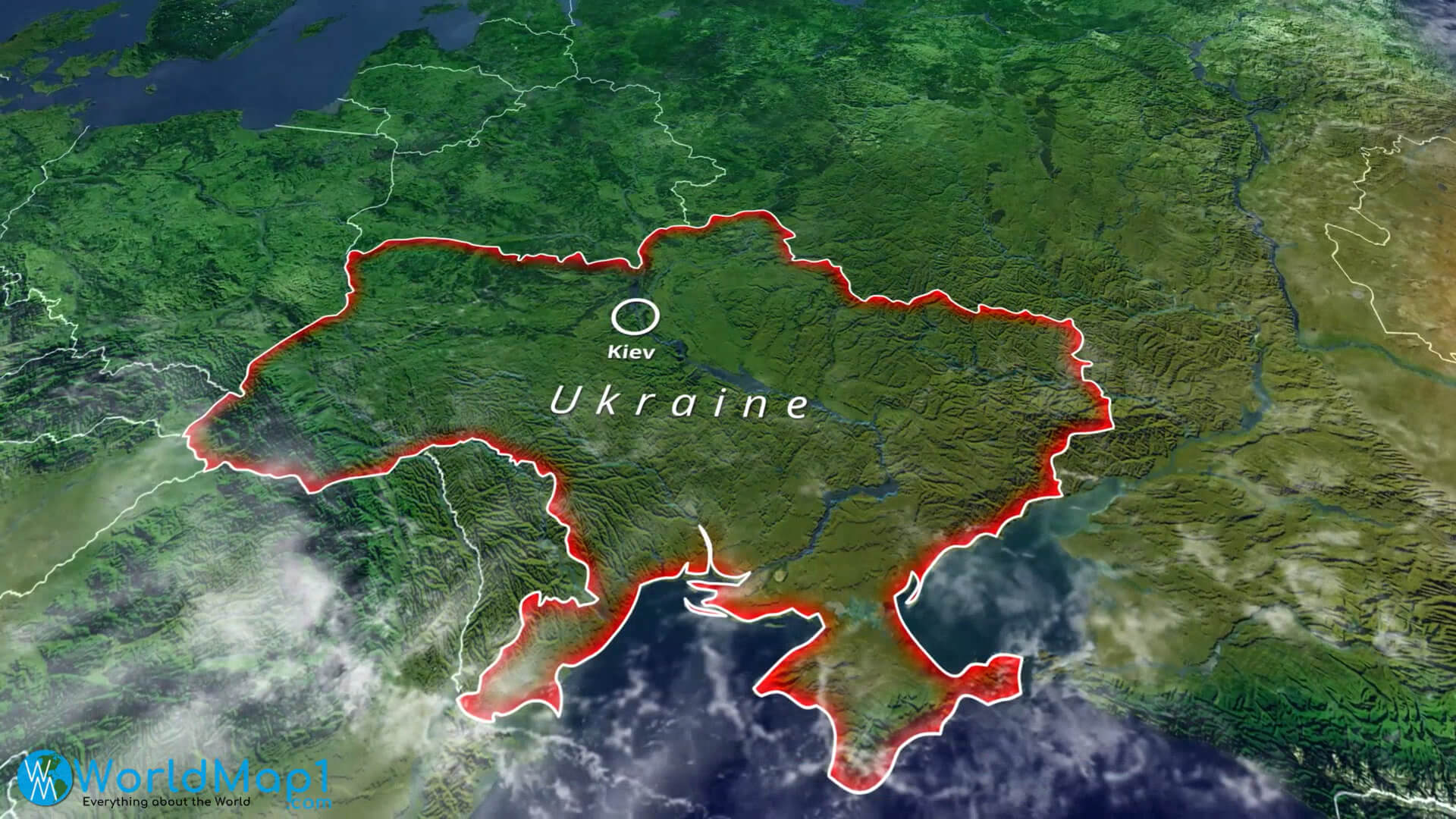 Wo befindet sich Kiew in der Ukraine